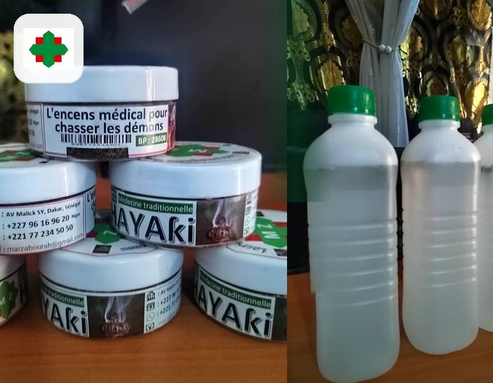 Produits et préparations présentés au centre MAIZAMANI